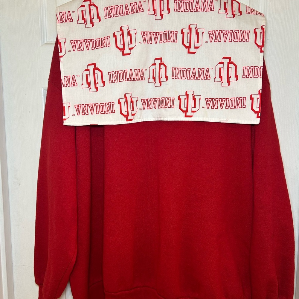 Vintage-Style Indiana Hoosier Cardigan with Bold IU Trim Made in USA. 3XL